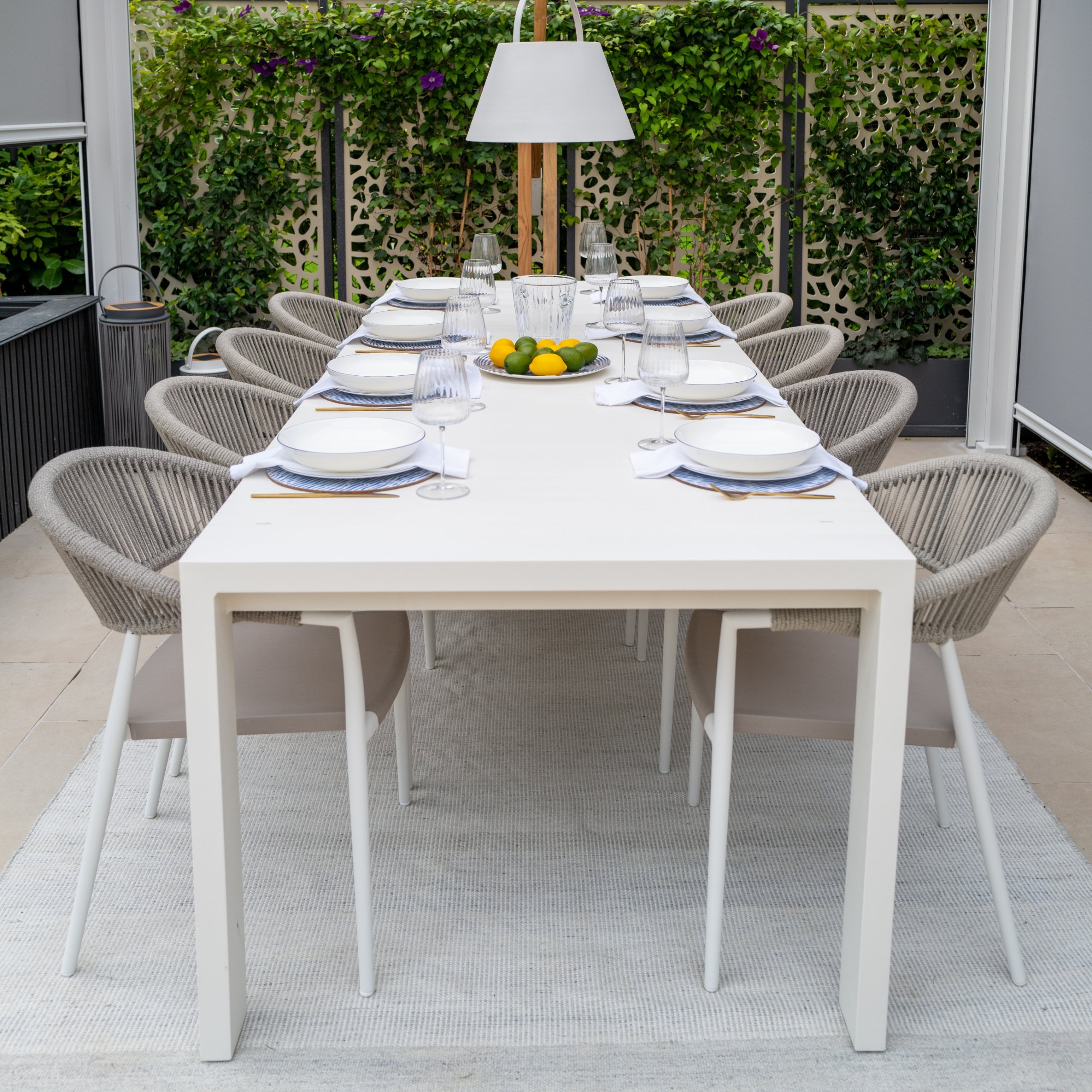 White Aluminum dining set from Suns Lifestyle